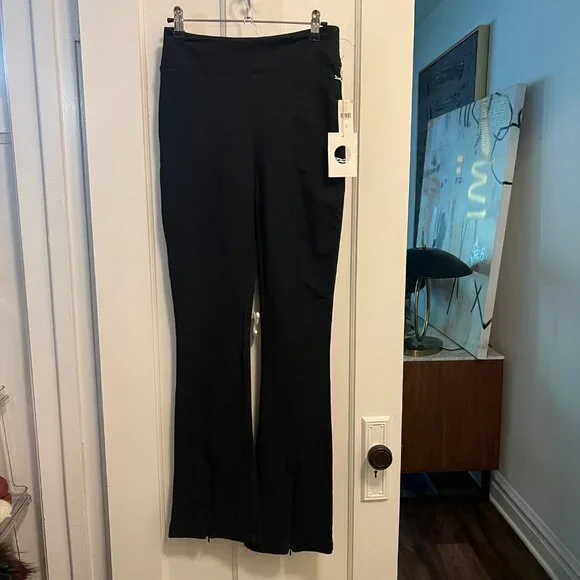 Anthropologie Black yoga pants with zippers size XS - Picture 2 of 10